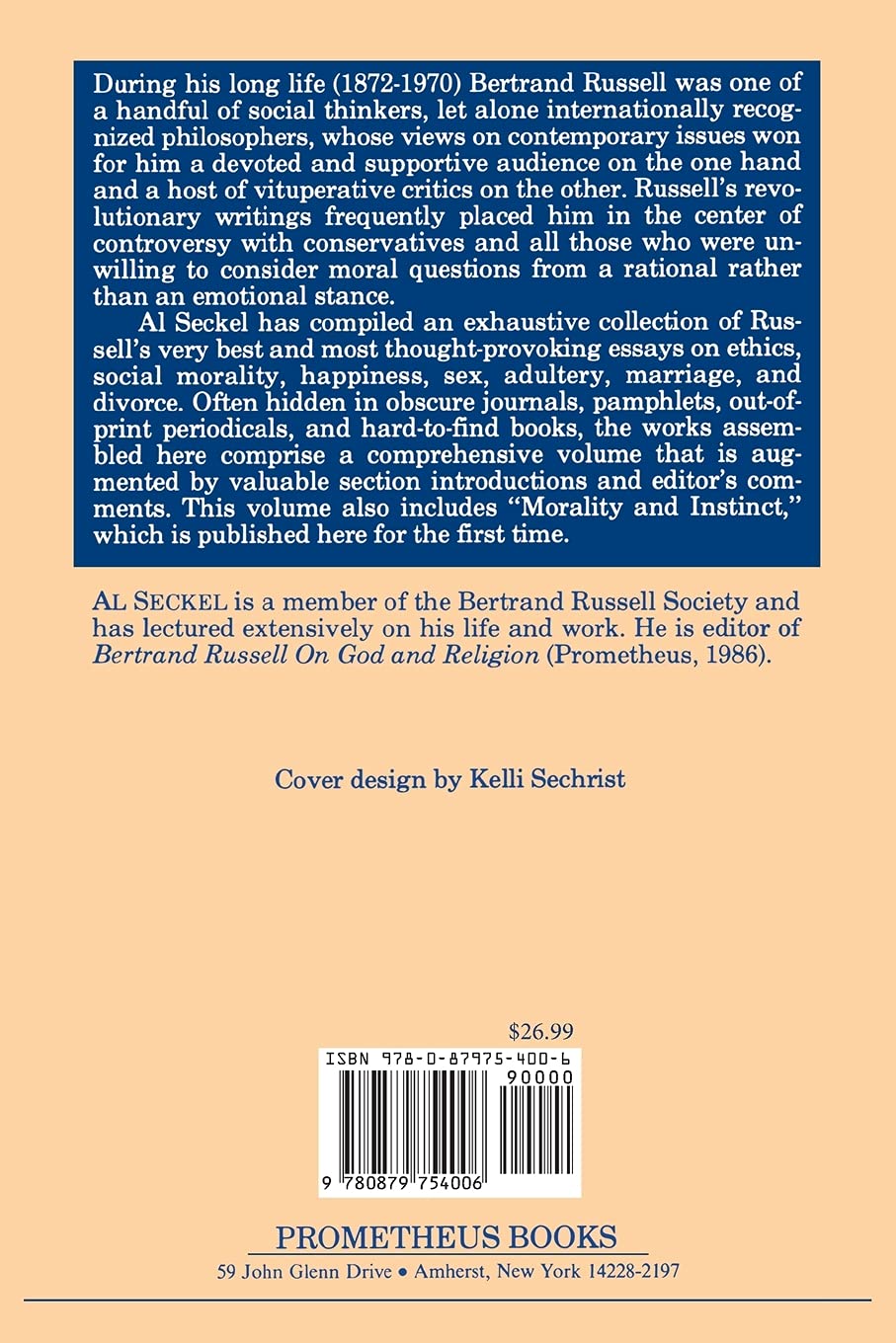 Bertrand Russell on Ethics, Sex, and Marriage - Philosophy Book | Great Books Collection | For Students, Scholars & Philosophy Enthusiasts