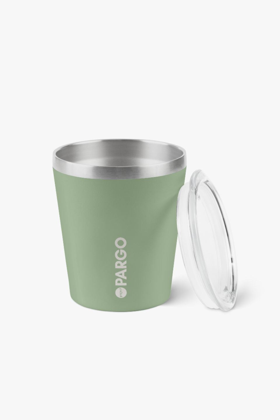 Insulated Eucalypt Green 8oz Coffee Cup - Reusable Travel Mug for Hot & Cold Drinks - Perfect for Office, Commuting, and Outdoor Adventures