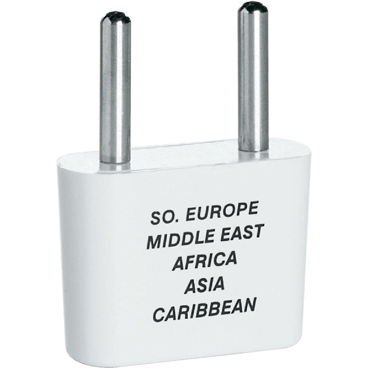 Franzus Travel Lite Adapter Plug - Universal Power Converter with 2 Thin Blades (White) - Perfect for US to Europe/Asia Travel Accessories