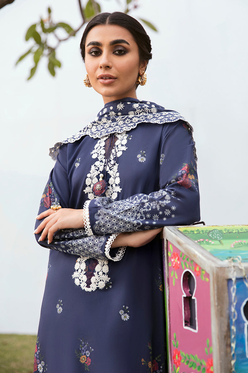 JAYLIN NIGHT 3PC PRINTED LAWN SUIT | Women's Floral Printed Outfit | Soft Cotton Fabric | Perfect for Party, Wedding & Special Occasions