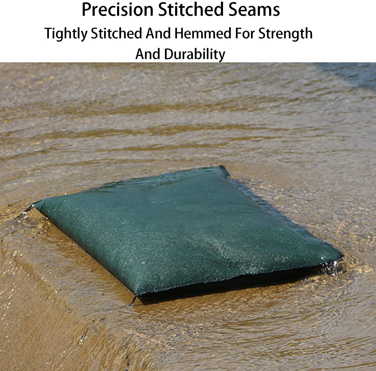 MBROS 10Pcs Reusable Flood Barrier Sand Bags - Heavy Duty Thickened Canvas Water Absorbent Sandless Bags (25x50cm) for Rainwater Control, Garage Protection & Emergency Flood Prevention - Perfect for Home, Business & Storm Preparedness