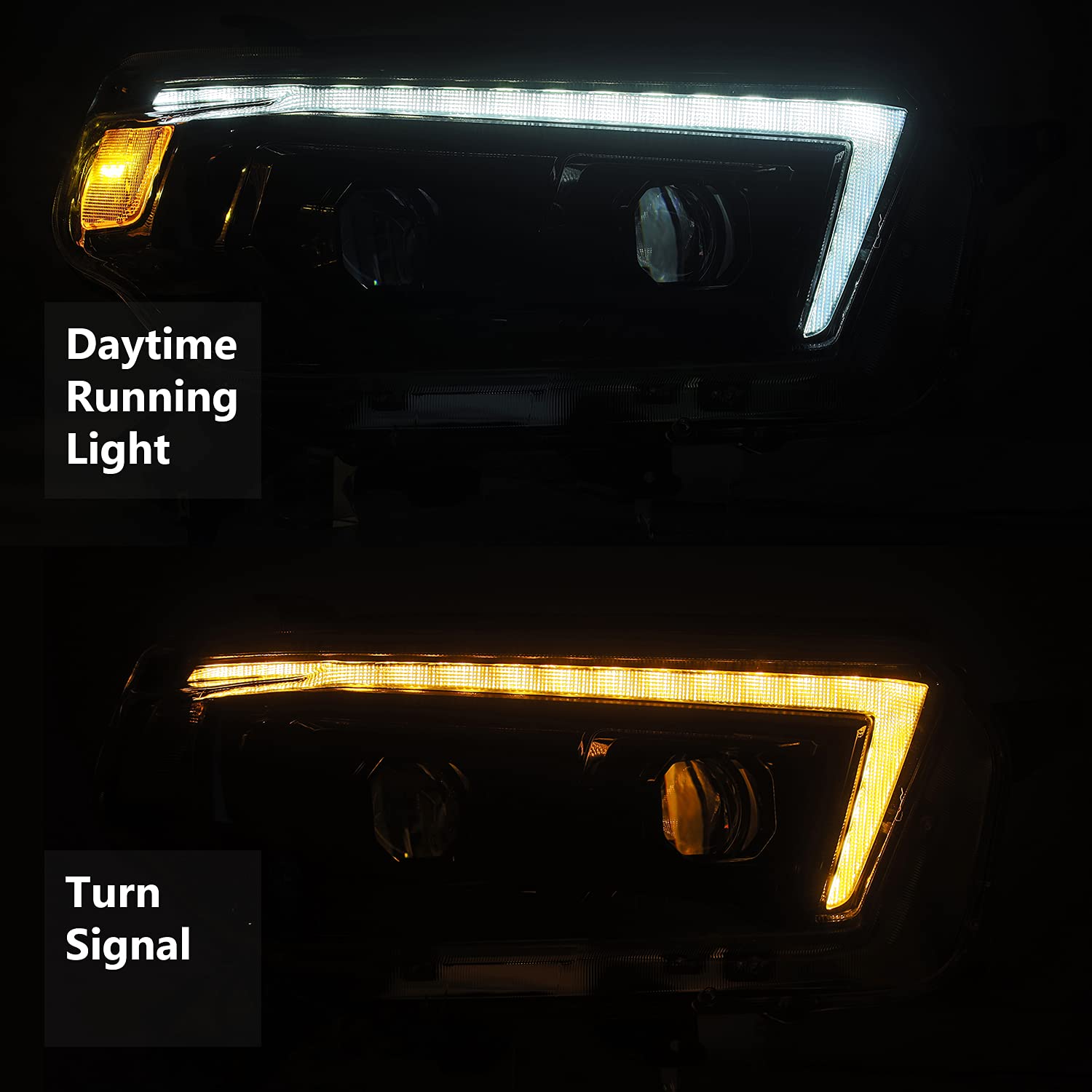 AlphaRex PRO-Series 2010-2013 Toyota 4Runner Projector Headlights - Alpha-Black | Durable LED Headlight Upgrade for Off-Road & Night Driving