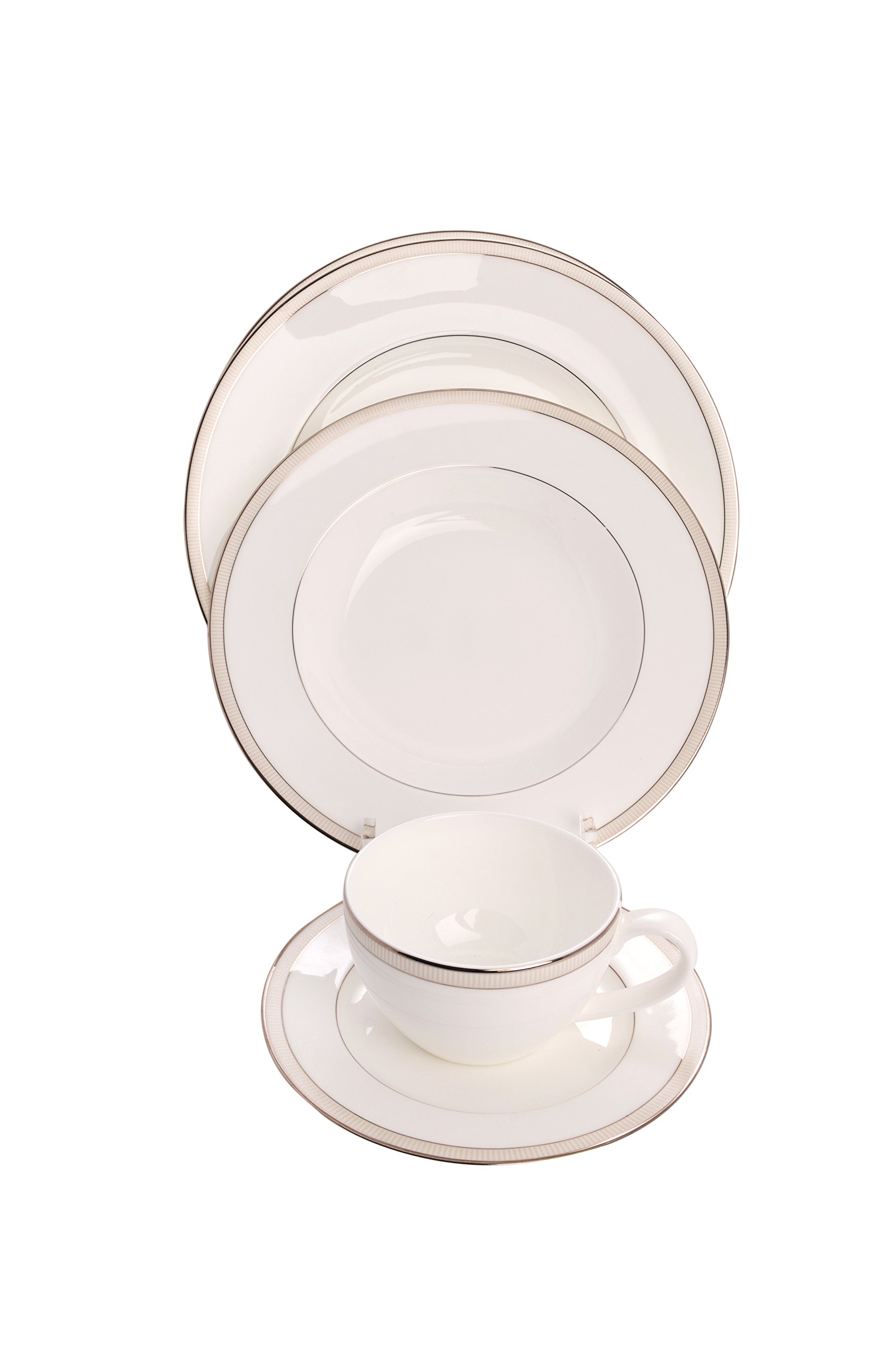 5-Piece Clear Acrylic Dinnerware Set with Bowl Display Stand - Modern Tableware for Dining, Entertaining & Kitchen Display (Item #769)