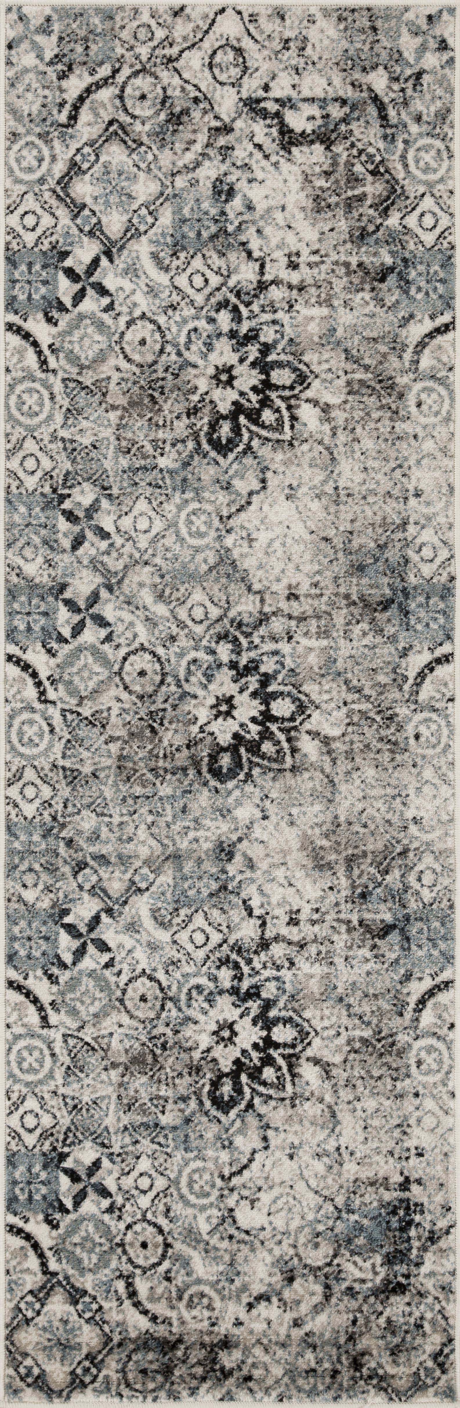 Stylish Rangoli Geometric Medallion Indoor Area Rug - Non-Slip Bohemian Decor for Living Room, Bedroom & Office