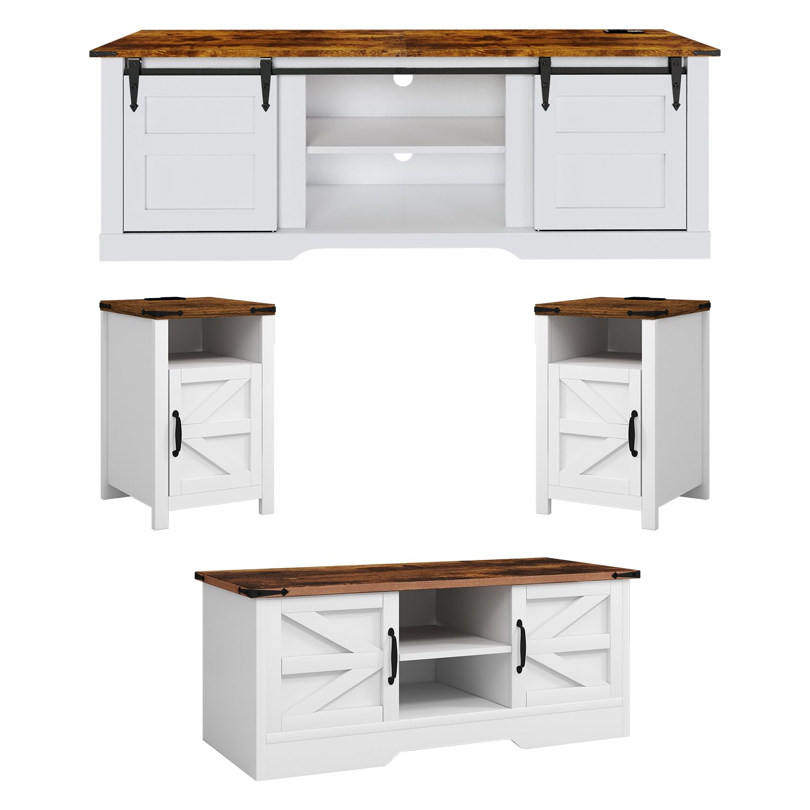 Oneinmil 4-Piece Farmhouse Table Set - 58