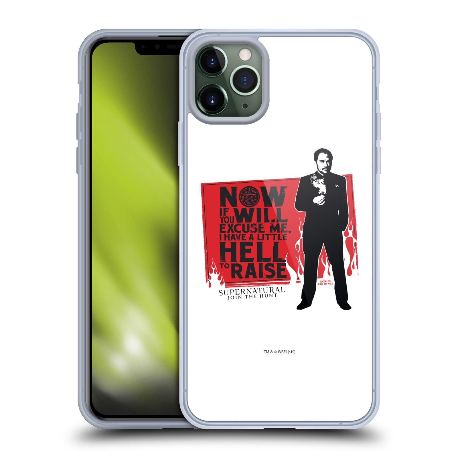 Officially Licensed Supernatural Sam, Dean & Castiel Graphic Soft Gel Case for Apple iPhone 11 Pro Max - Durable Protection with Stylish TV Show Design - Perfect for Fans, Daily Use & Gift Giving