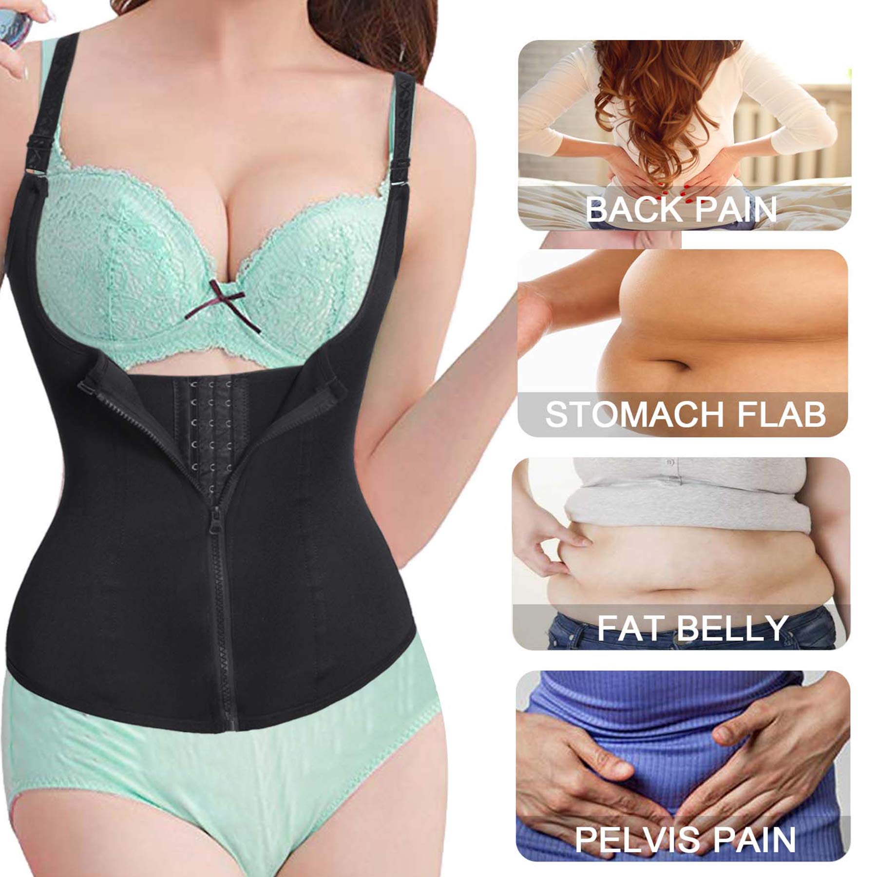 URSEXYLY Postpartum Maternity Support Belt - Waist Trainer & Shapewear for Recovery - Black | Perfect for Pregnancy, Postpartum & C-Section Recovery