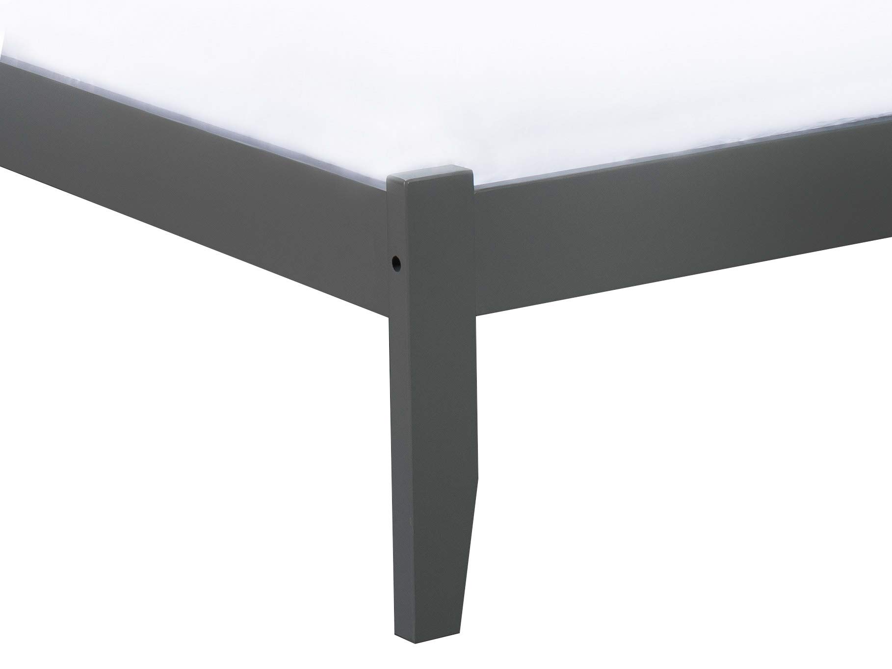 AFI Madison Twin Platform Bed Frame with USB Charging Ports - Modern Grey Wooden Bed for Small Spaces, Kids & Guest Rooms - Easy Assembly & Sturdy Design