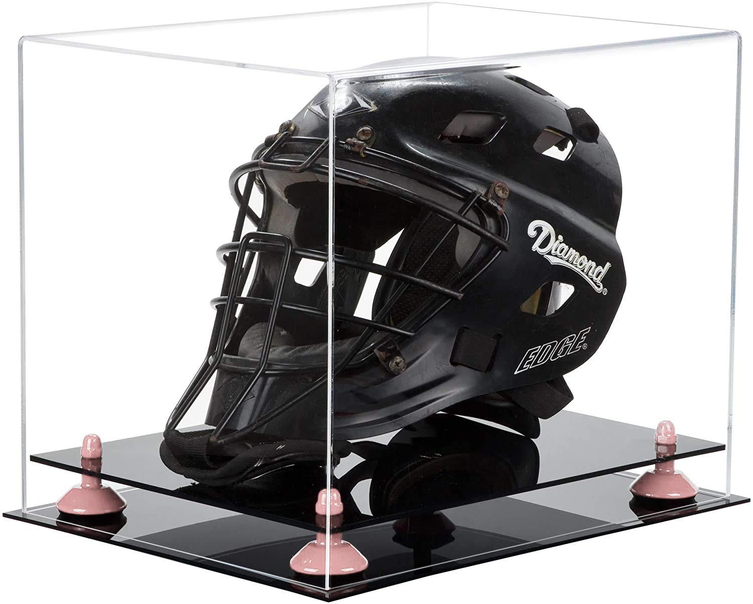 Premium Acrylic Display Case for Hockey Goalie Helmets - Perfect for Showcasing Collectibles in Home, Office, or Sports Memorabilia Rooms