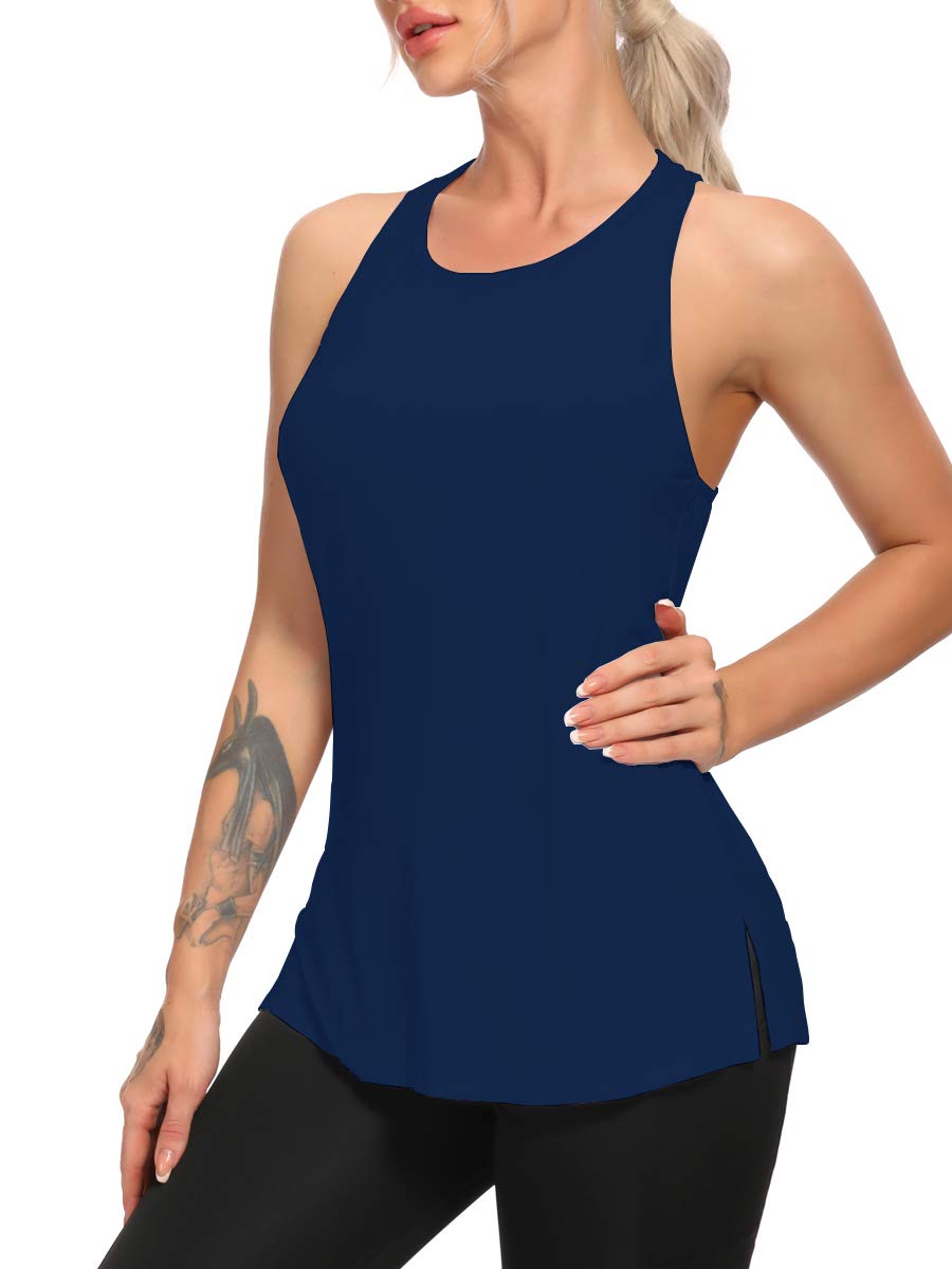 Women's Racerback Tank Tops - Breathable Yoga Workout Shirts with Keyhole Design for Gym, Running & Sports | Perfect for Fitness, Pilates & Summer Activewear