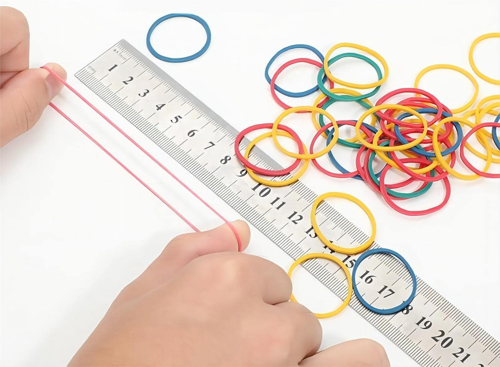 400 Pcs 1 Inch Small Rubber Bands Bulk - Strong Elastic Wide Money Bands for Office, School & Home Use - Stationery Holder, Thermostable Rubber Loops for Organizing Cash, Documents & Crafts (2.5cm)