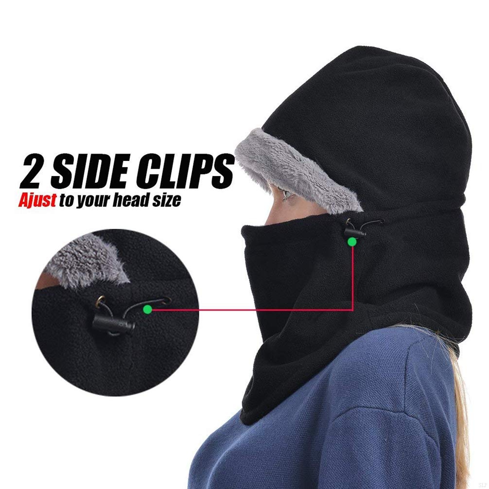 TITECOUGO Fleece Balaclava Hood - Winter Thermal Ear Warmer Hat for Men & Women - Perfect for Skiing, Snowboarding, and Cold Weather Outdoor Activities