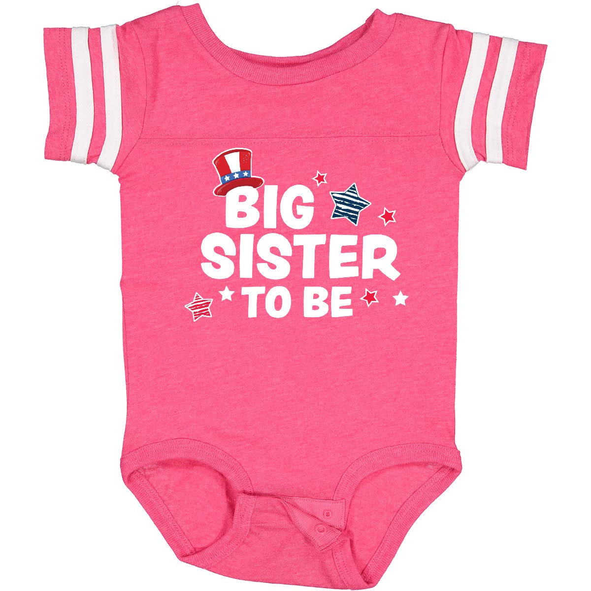 Inktastic Big Sister to Be with Stars Baby Bodysuit - Cute Pregnancy Announcement & Newborn Gift for Siblings - Perfect for Baby Showers, Gender Reveals & Family Photos