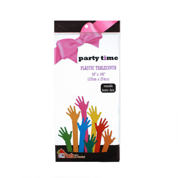 White Plastic Table Cover 54
