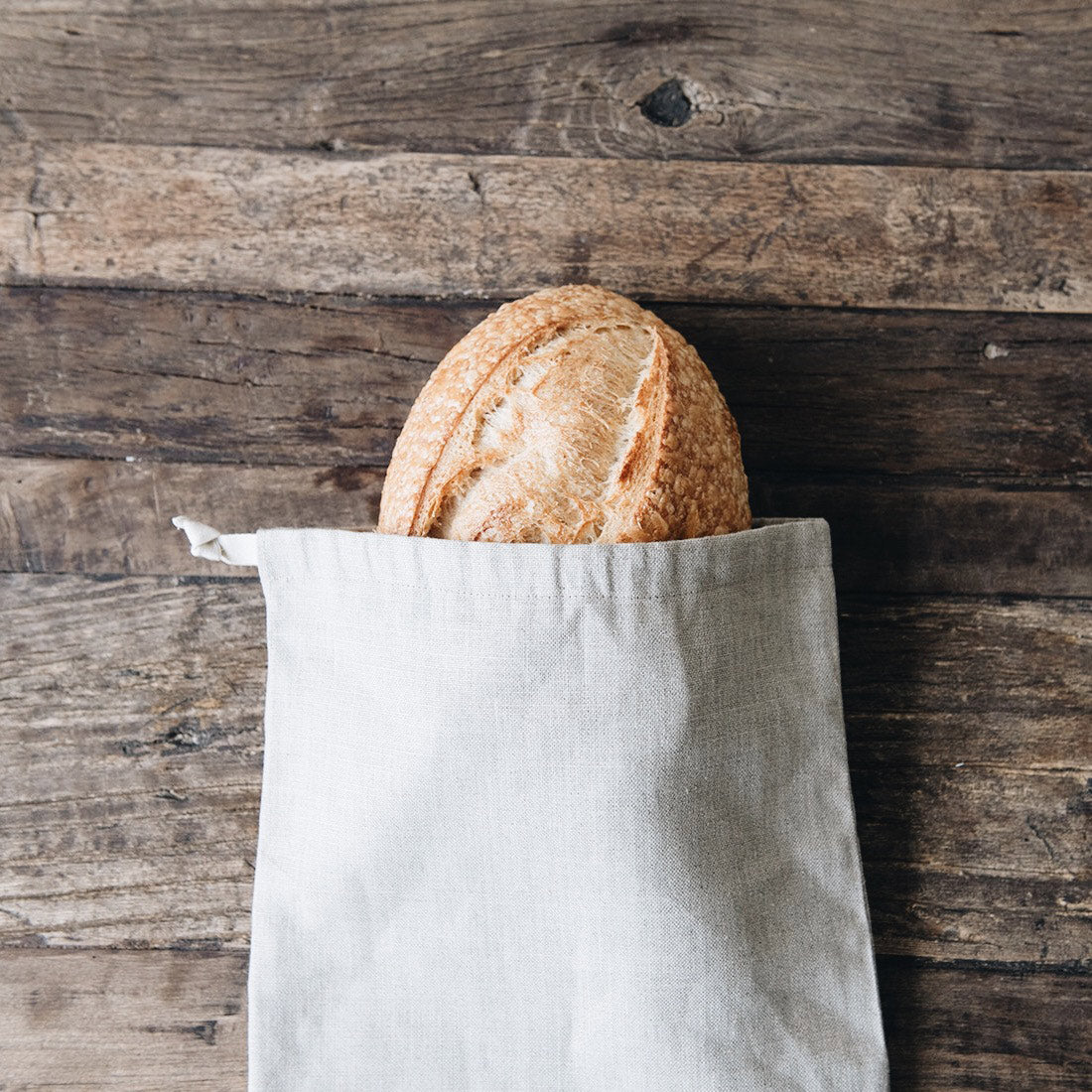 Organic Linen Bread Storage Bag - Reusable Cotton Loaf Keeper for Fresh Homemade Bread - Perfect for Kitchen, Picnics, and Camping