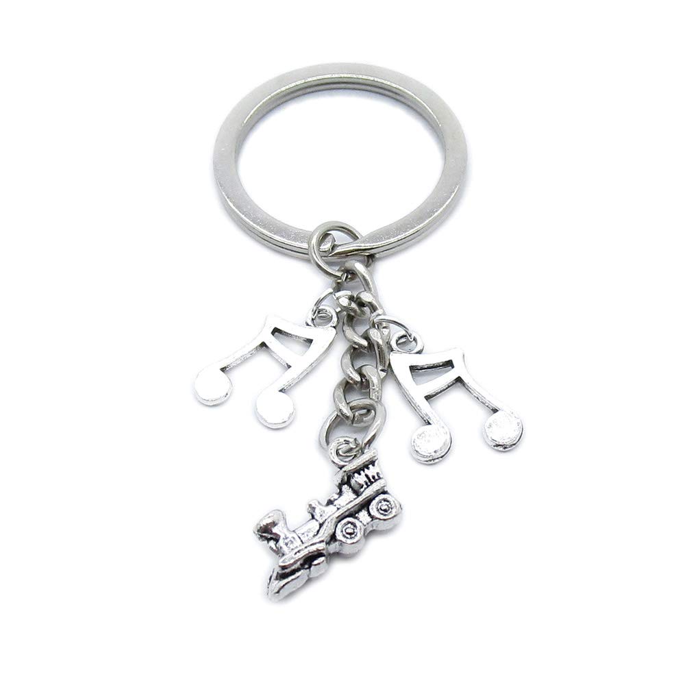 100PCS Keychain Charms - Train Locomotive Musical Note Jewelry Findings for DIY Crafts, Key Rings, Bag Accessories | Perfect for Scrapbooking, Gift Making & Fashion Accessories