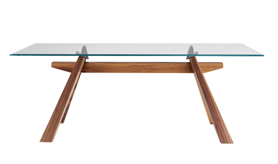 Midj Zeus Modern Dining Table - Solid Wood Kitchen Table for 6 - Elegant Home Dining Furniture for Family Gatherings & Dinner Parties