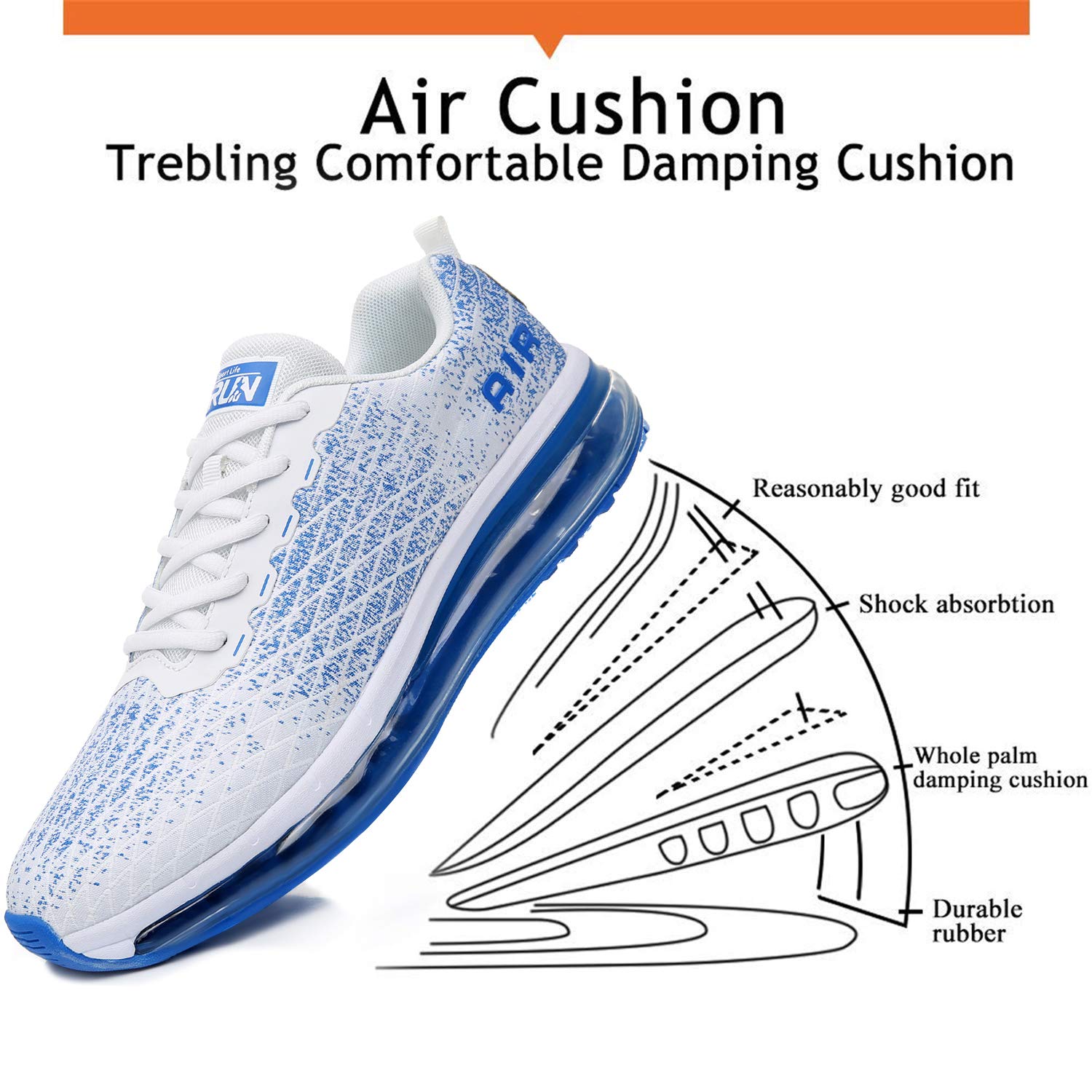 **Azooken Men's Walking Shoes - Lightweight Jogging Tennis Sneakers for Fitness & Road Running - Breathable Comfortable Athletic Footwear for Gym, Workout & Casual Wear**