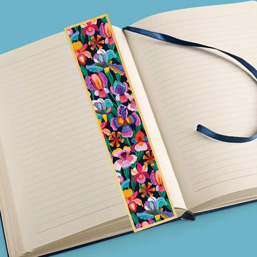Exquisite Irises & Orchids Australian Wooden Bookmark - Handcrafted Floral Design for Book Lovers - Perfect Gift for Readers & Nature Enthusiasts - Ideal for Books, Journals & Travel Accessories