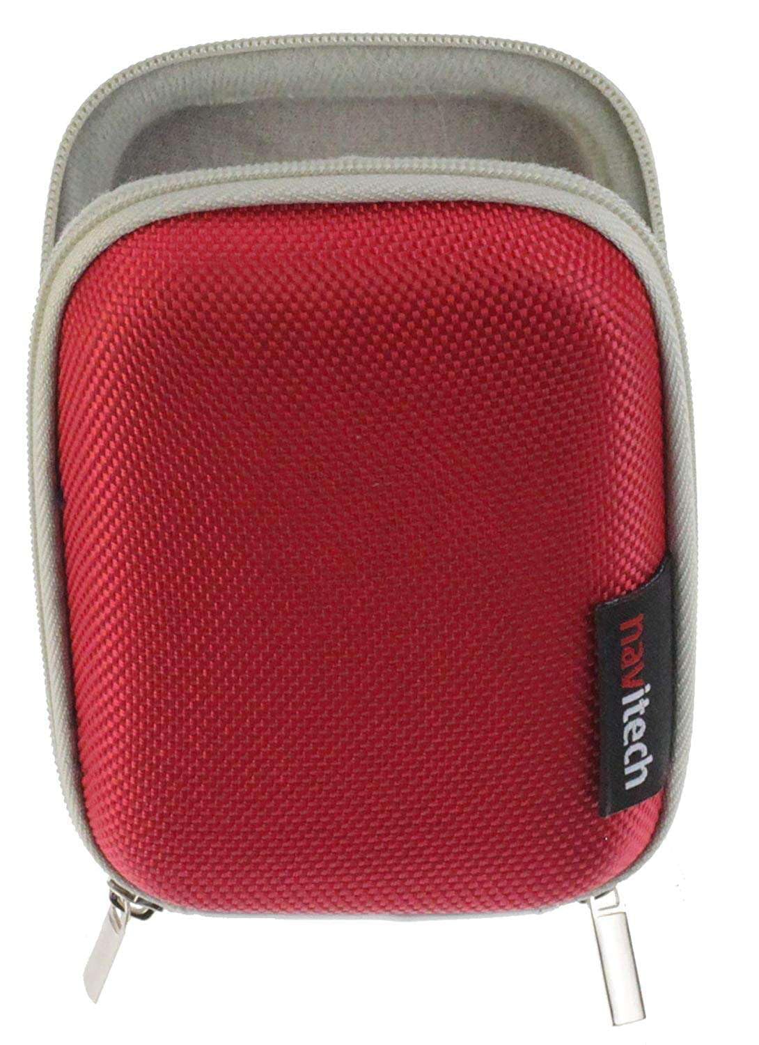 Navitech Red Hard Carry Case for AlcoScan AL2500 Elite Breathalyzer - Durable Protective Cover for Personal & Professional Alcohol Testing Use