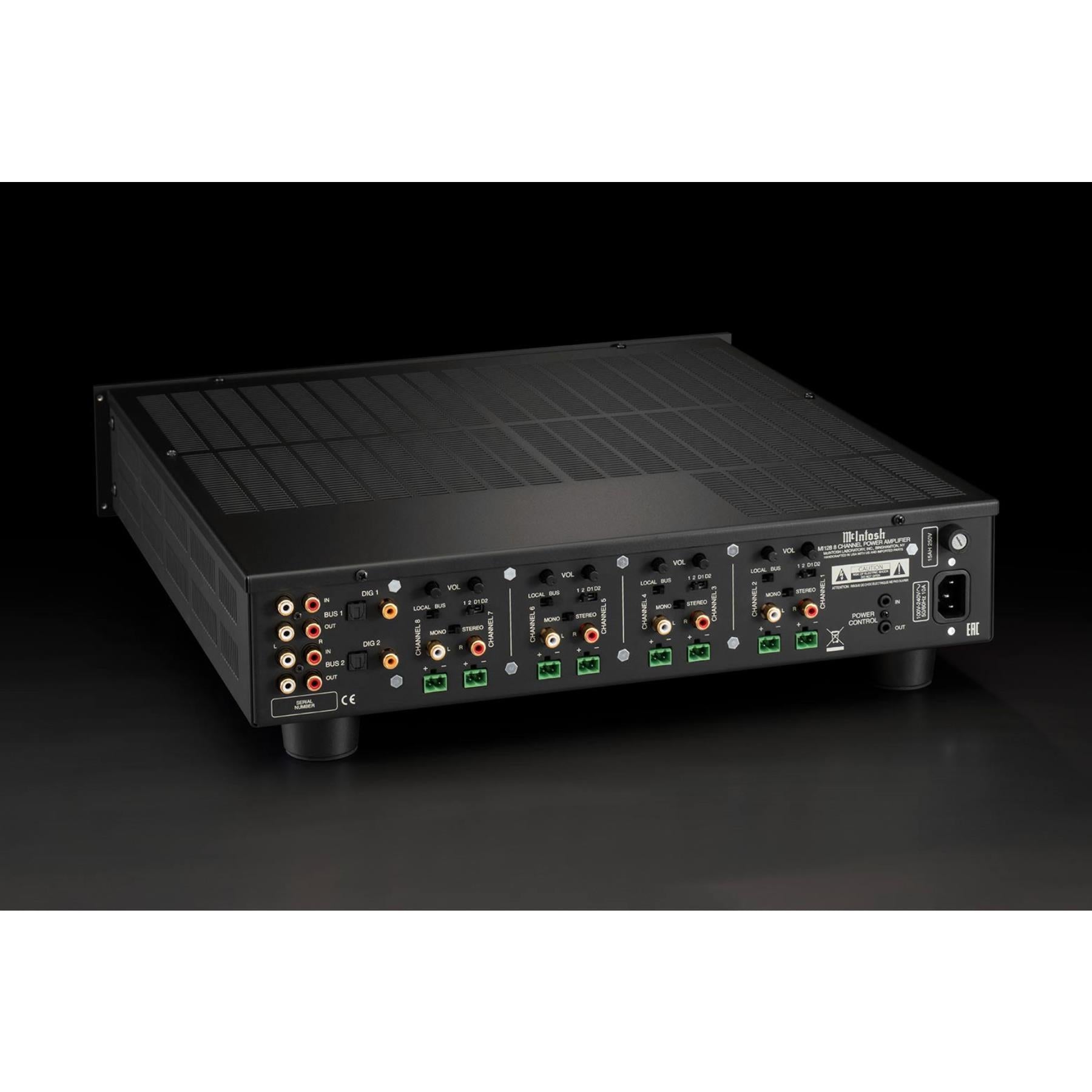 McIntosh MI128 8-Channel High Power Digital Audio Amplifier for Home Theater & Multi-Zone Sound Systems - Perfect for Dolby Atmos, Surround Sound & Whole House Audio