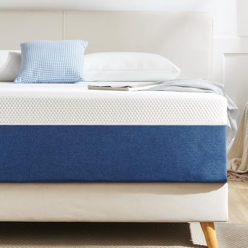 8 Inch King Size Gel Memory Foam Mattress in a Box - Medium Firm Support, Removable Washable Cover, Fiberglass-Free, Fits All Bed Frames - Perfect for Master Bedrooms, Guest Rooms & Dorm Comfort