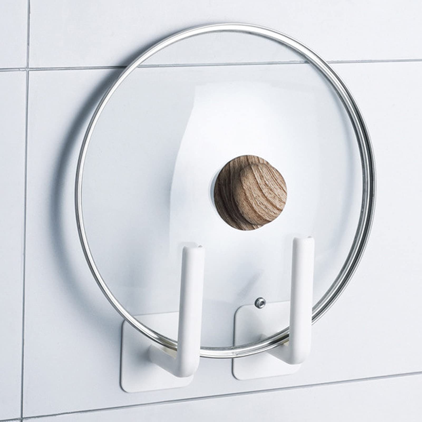 Wall Mount Toilet Paper Holder - White Plastic Adhesive Bathroom Tissue Roll Holder | Space-Saving Solution for Small Bathrooms & RVs
