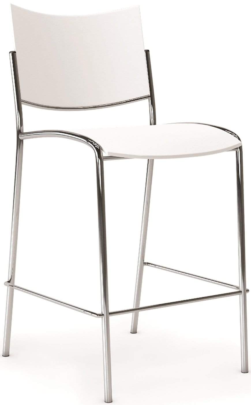 Safco Mayline Escalate Plastic Bistro Stool Set of 2 - Stackable Indoor Outdoor Bar Stools for Kitchen, Patio, Restaurant & Cafe Use [ESS2]