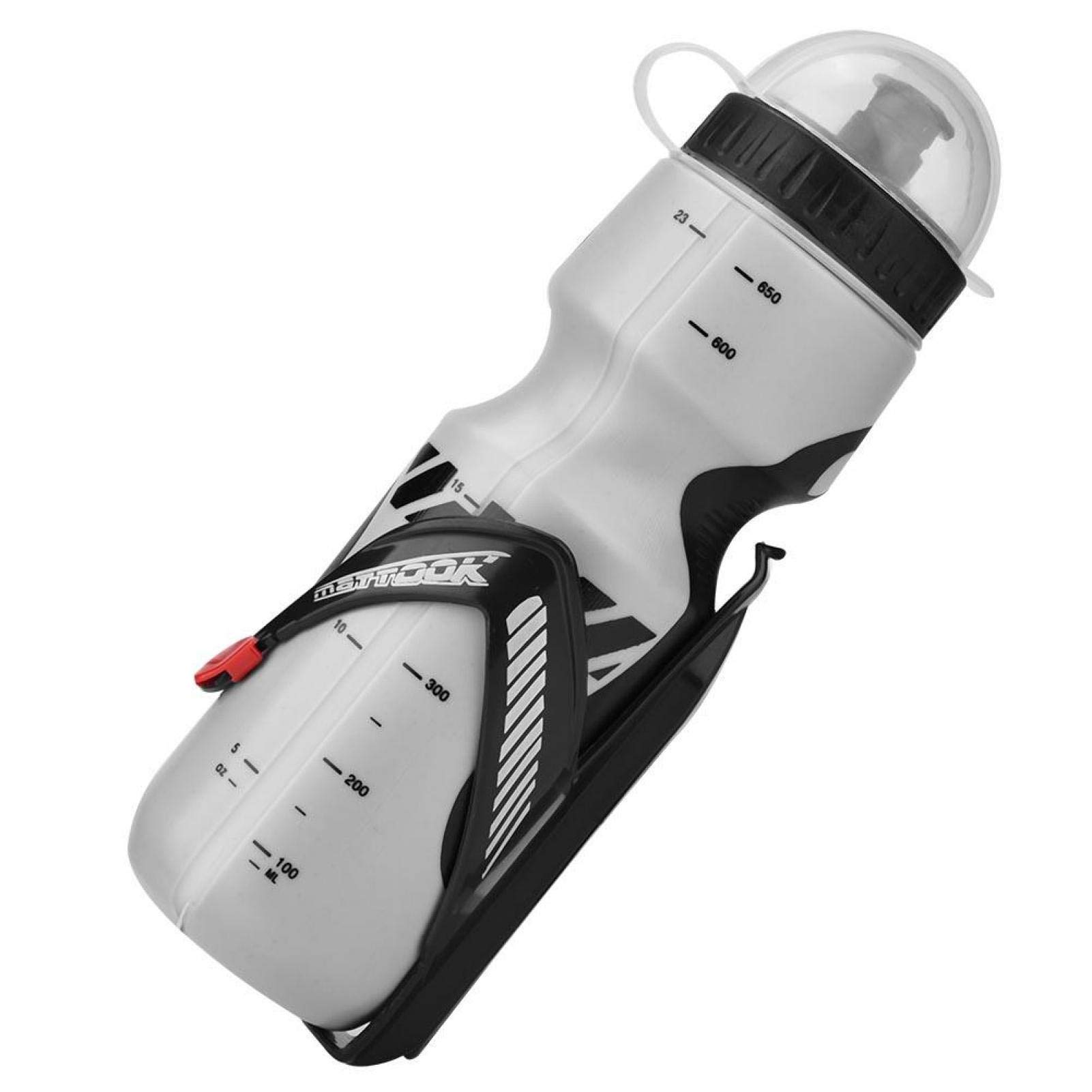 Germerse BPA-Free Water Bottle with V-Type Bike Cage Holder - 750ml Cycling Water Bottle Set for Road, Mountain & Folding Bikes - Durable Polyethylene for Long Distance Rides & Outdoor Sports (Gray) - Perfect for Cycling, Hiking, Gym & Daily Commute