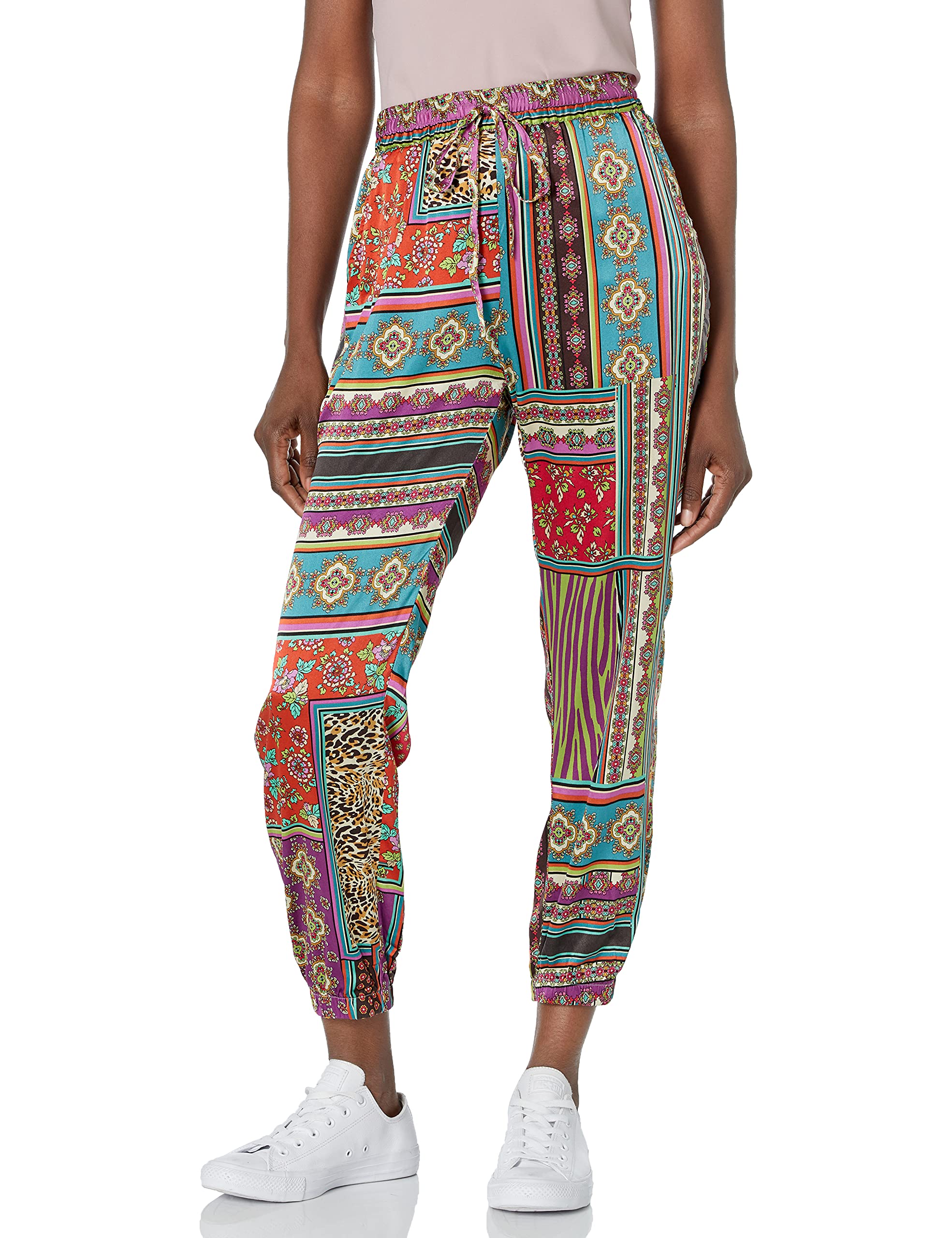 Johnny Was Women's Jogger Pants - Soft Cotton Lounge Pants with Elastic Waist for Yoga, Travel & Home Relaxation