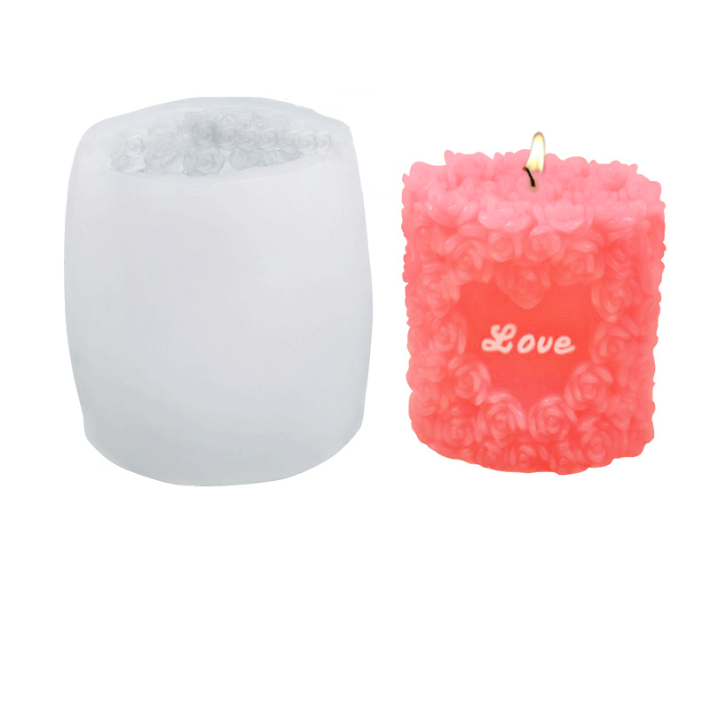 Rose Heart Silicone Candle Mold - 3.2 Inch Height (82mm) for DIY Candles, Soap Making, Bath Bombs & Home Decor | Perfect for Valentine's Day, Weddings & Romantic Gifts