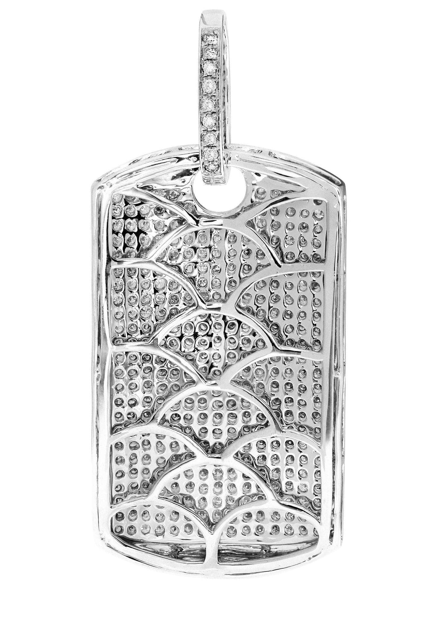 Diamond Dog Tag Pendant Necklace - 14.84g Solid Gold with 5.15ct Genuine Diamonds | Men's Luxury Jewelry Gift for Anniversary, Wedding & Special Occasions