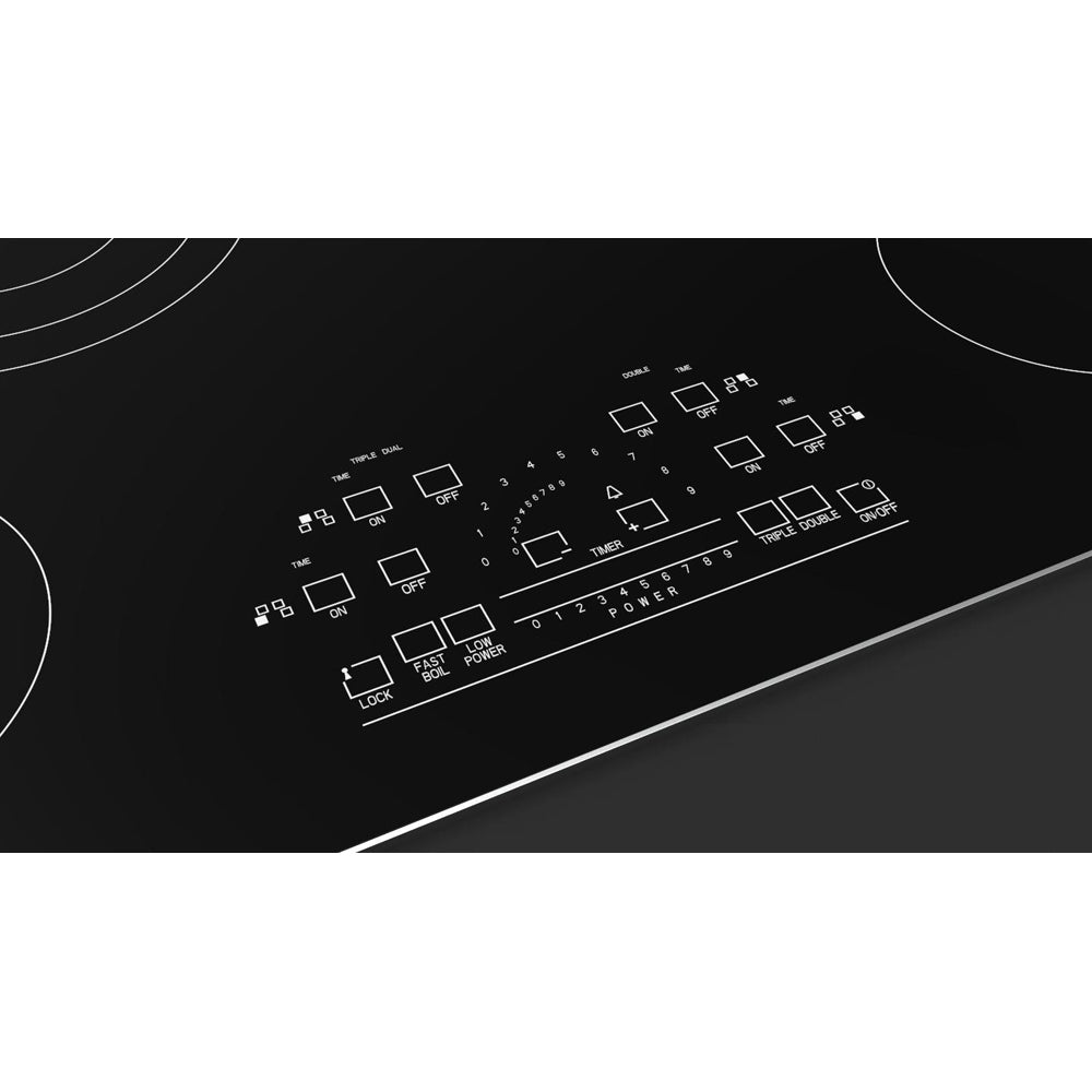 Fulgor Milano 30-Inch 600 Series 4-Burner Electric Cooktop with Glass Ceramic Surface - Stainless Steel (F6RT30S2) | Perfect for Modern Kitchens, Home Cooking & Professional Chefs