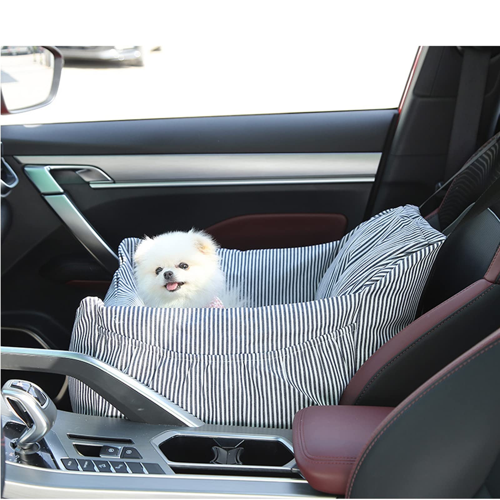 Premium Dog Car Seat & Travel Booster - Safe Pet Car Seat with Storage | Convertible Dog Bed for Car & Home | Perfect for Road Trips & Indoor Comfort