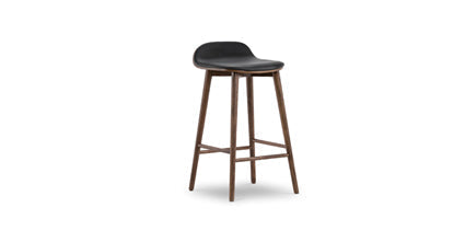 Notello Leather Counter Stool - Modern Bar Stool with Adjustable Height, PU Leather Seat & Metal Base - Perfect for Kitchen Island, Breakfast Bar & Home Decor