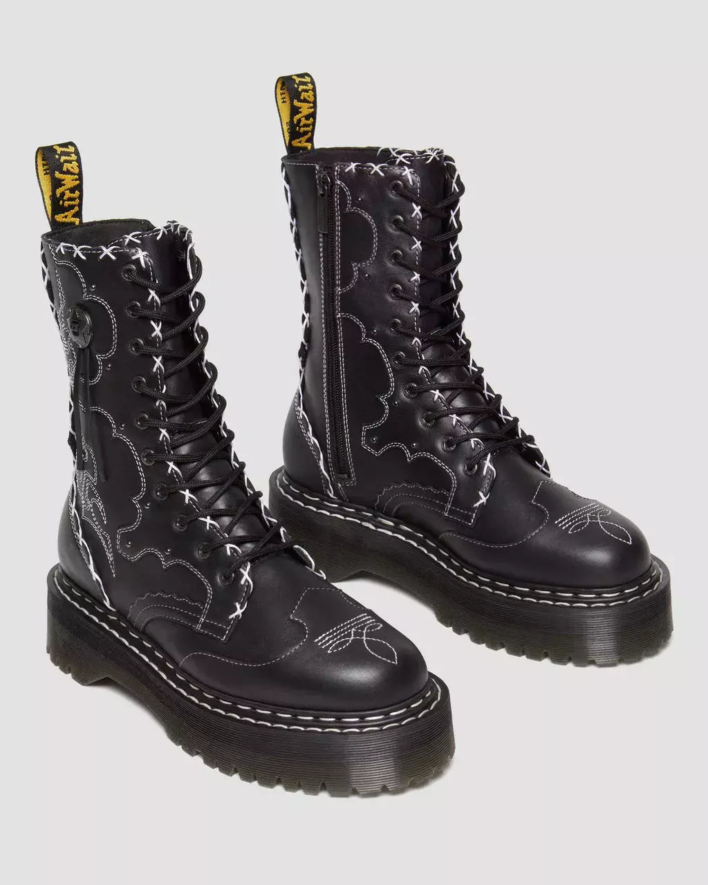 Dr. Martens Jadon Hi Gothic Platform Boots - Punk Style Leather Boots for Women & Men | Perfect for Concerts, Festivals & Edgy Streetwear Outfits