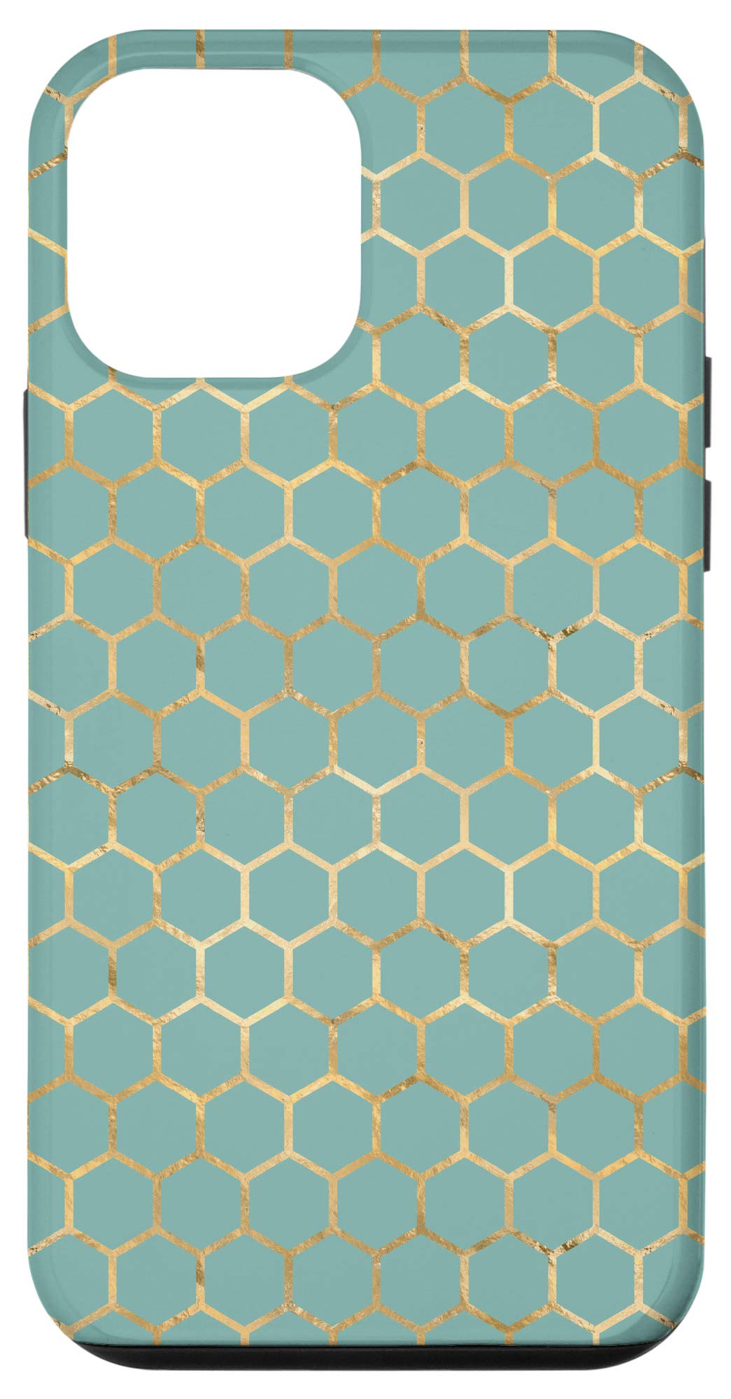 iPhone 12 Mini Case with Honeycomb Pattern - Light Green Protective Phone Cover for Everyday Use & Outdoor Activities