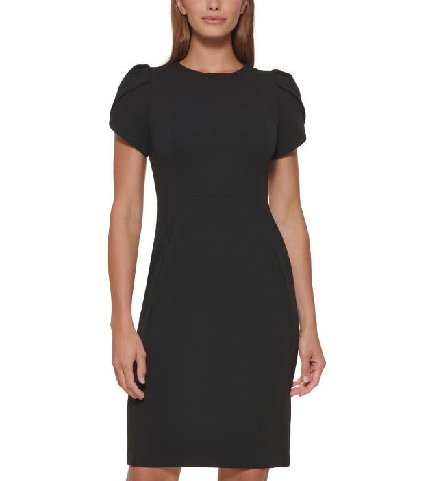 Calvin Klein Women's Tulip Sleeve Sheath Dress - Elegant Bodycon Dress for Work, Party & Special Occasions