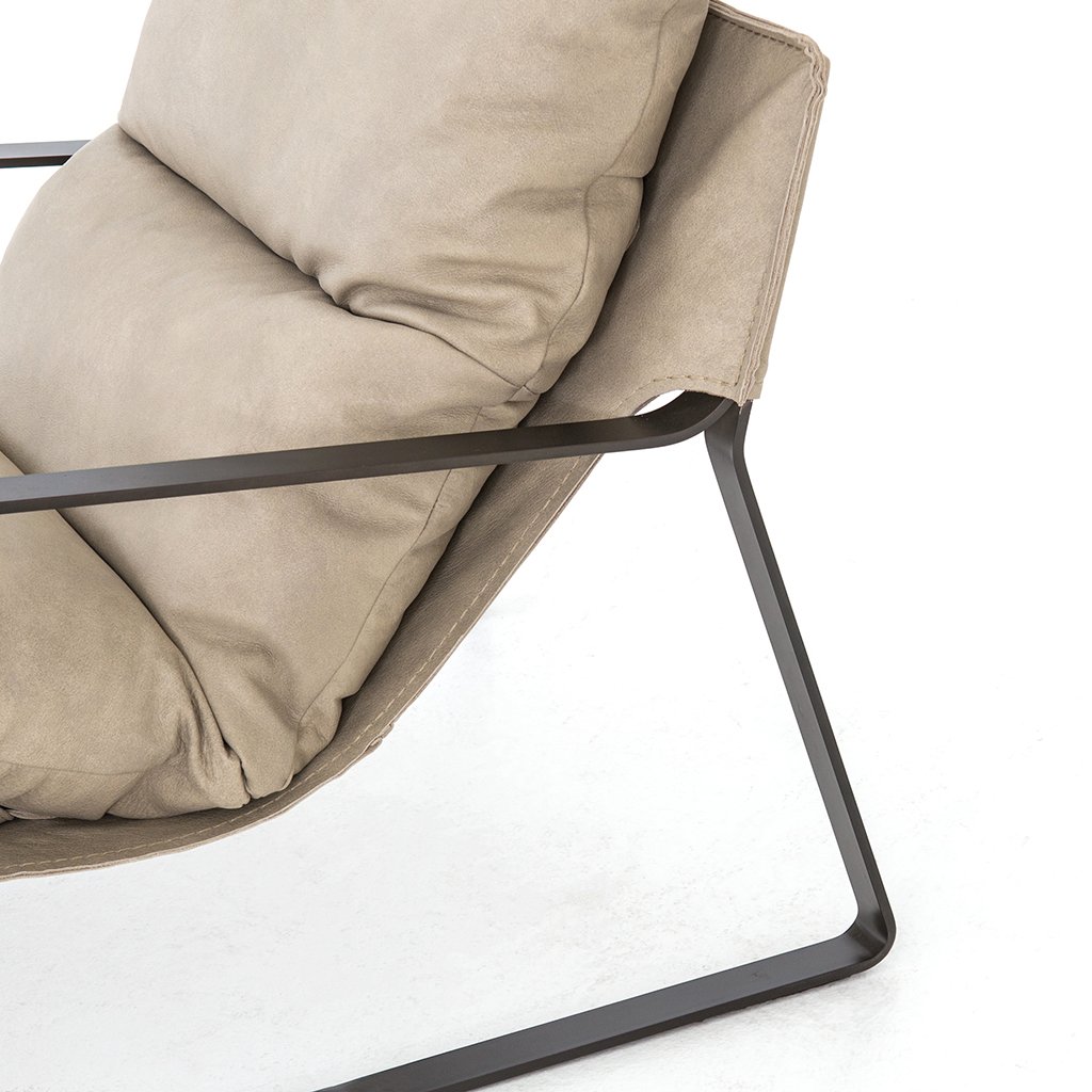 Emmett Sling Chair - Natural Umber Patio Lounge Chair for Outdoor Relaxation, Garden, Poolside & Backyard Decor