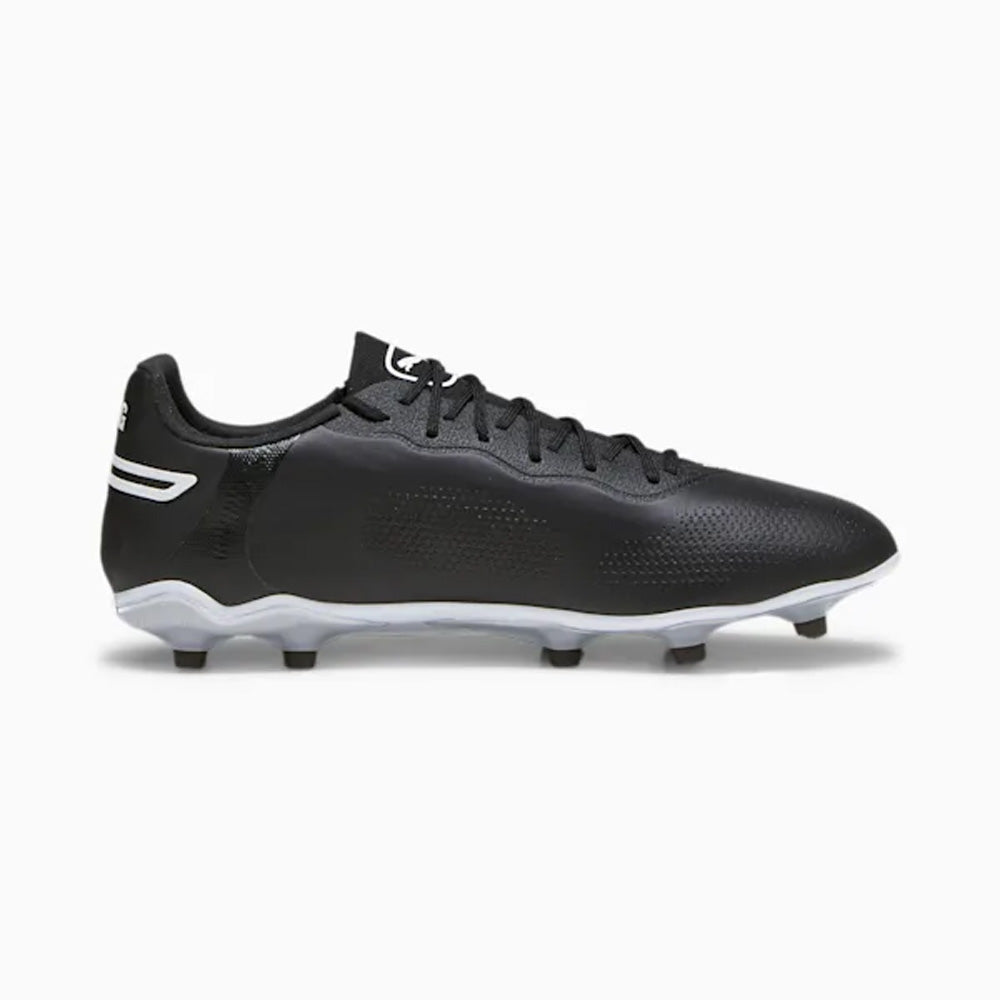 Puma King Pro FG/AG Soccer Cleats for Men - Black/White Football Shoes - Perfect for Artificial Grass & Firm Ground - Ideal for Training & Competitive Matches