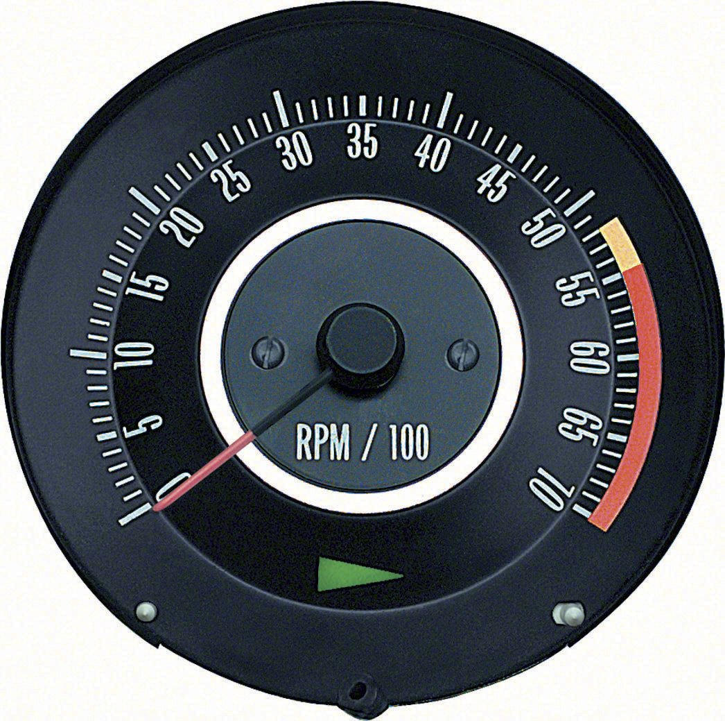 1967 Camaro Tachometer 5500 RPM Red Line Gauge - Classic Muscle Car Restoration & Performance Upgrade