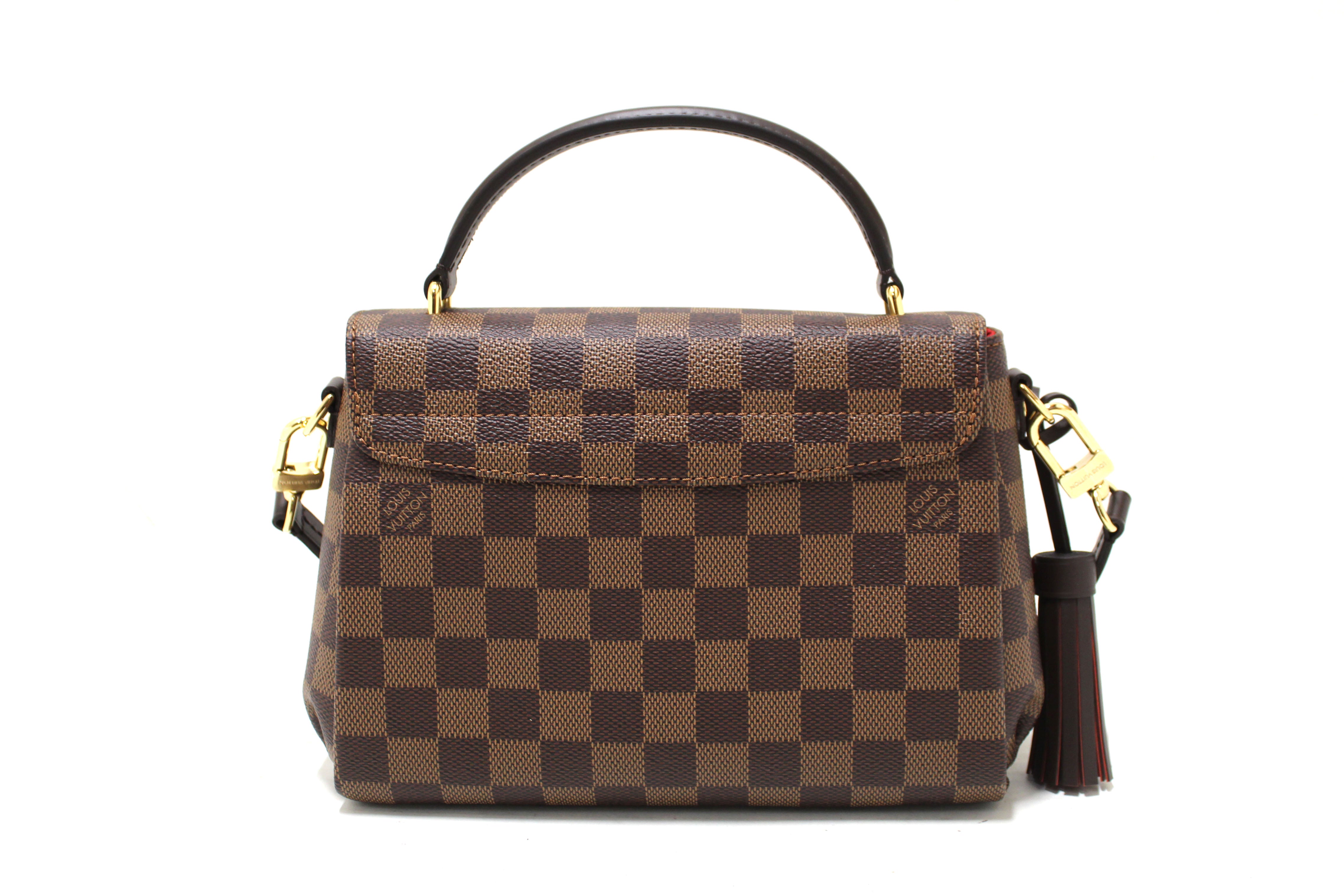 Authentic Louis Vuitton Damier Ebene Croisette Handbag & Messenger Bag - Luxury Crossbody Purse for Women, Fashionable Everyday Shoulder Bag for Work, Travel & Shopping