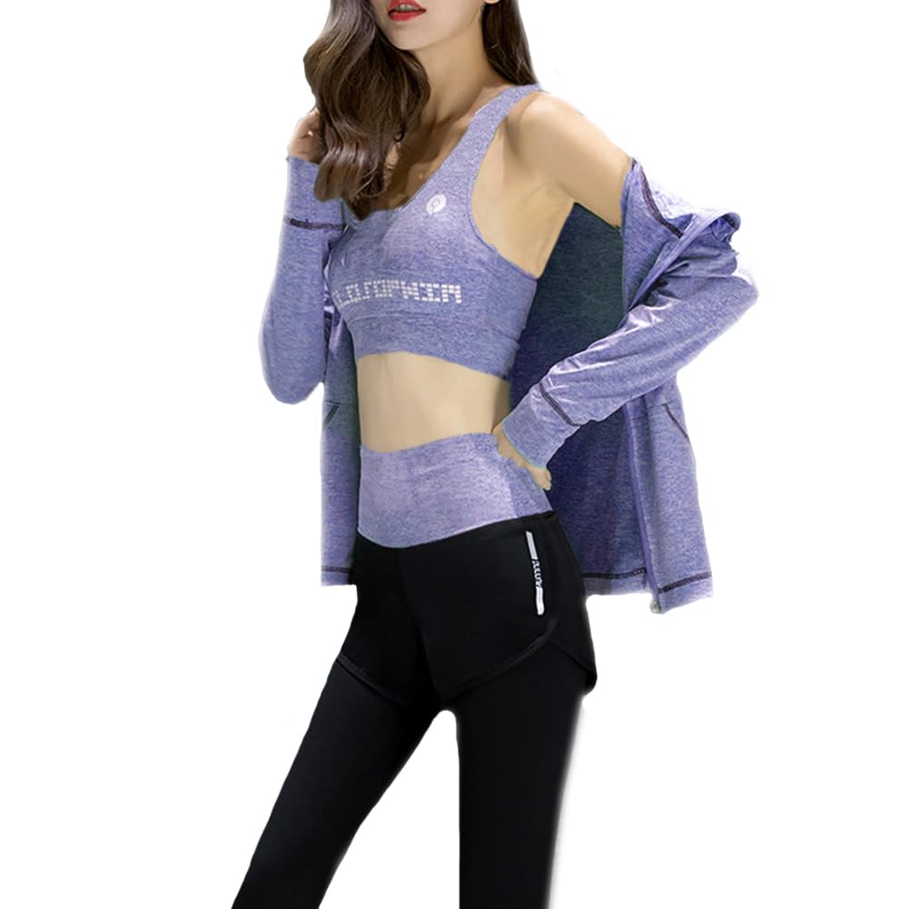 Nesyd 5-Piece Women's Workout Sets - Yoga, Gym, Running & Fitness Activewear Outfits | Perfect for Yoga, Cardio, Gym Training & Casual Wear