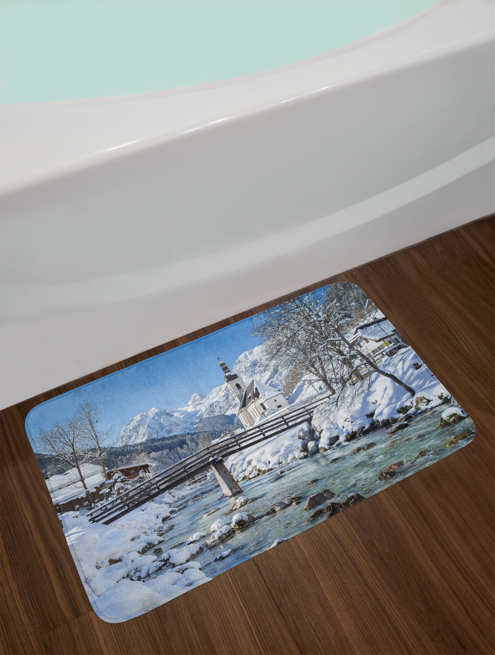 Ambesonne Winter Plush Bath Mat - Non-Slip Backing, 30.2