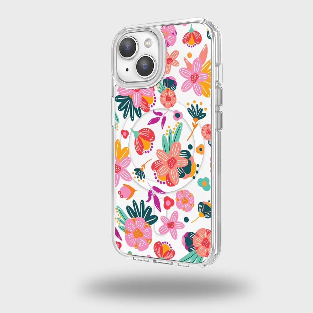 Premium iPhone 15 Case with MagSafe - Spring Floral Design | Slim Protective Cover for Wireless Charging | Perfect for Everyday Use, Travel & Office