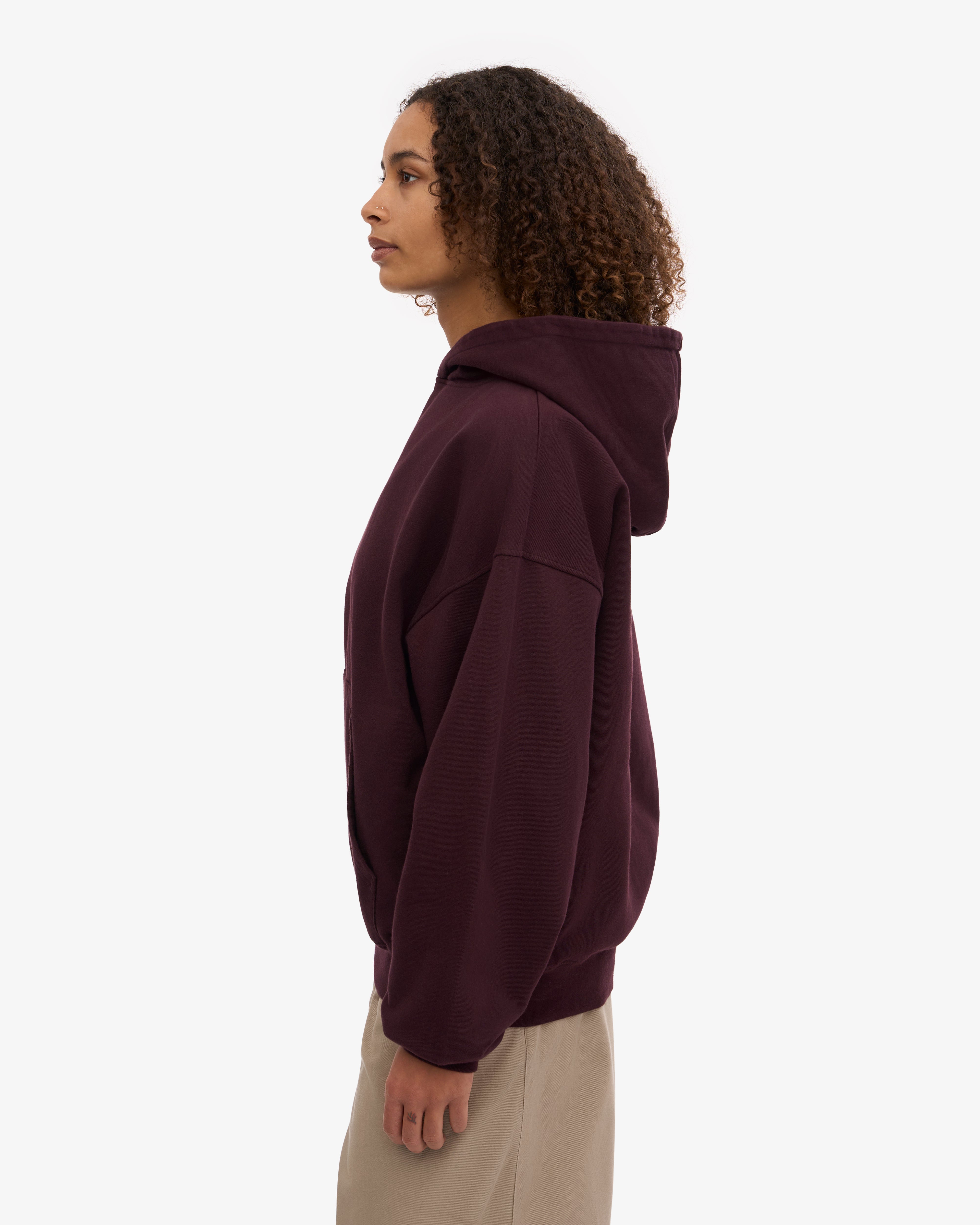 Organic Oversized Hoodie - Oxblood Red | Cozy Unisex Pullover for Men & Women | Perfect for Casual Wear, Loungewear & Outdoor Activities