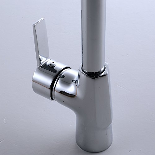 Single Hole Kitchen Faucet, Rotating Basin Tap, Lead-Free Chrome Plated Sink Faucet - Perfect for Modern Home, Restaurant & RV Use