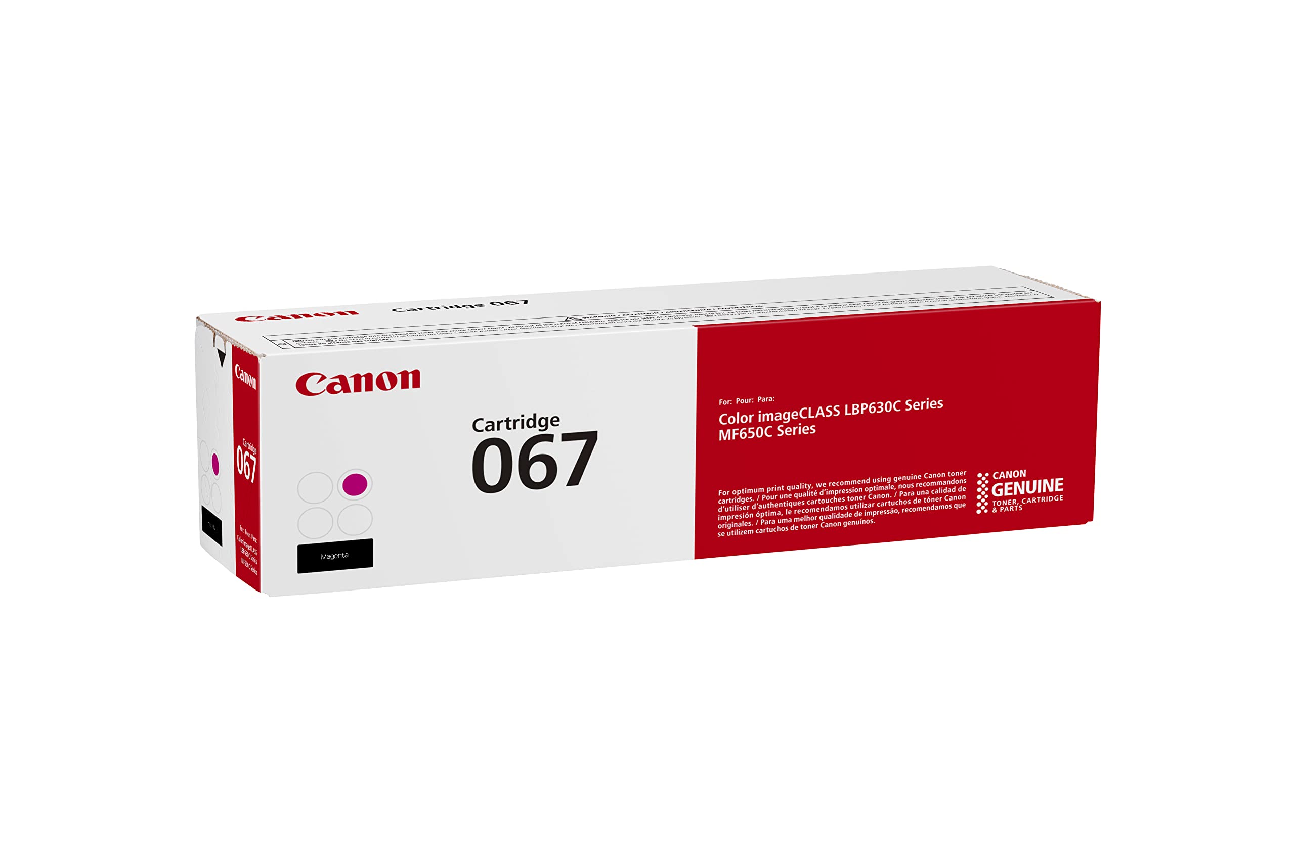 Canon 067 Magenta Toner Cartridge for imageCLASS LBP630C & MF650C Series Printers - High-Quality Color Printing for Office & Home Use