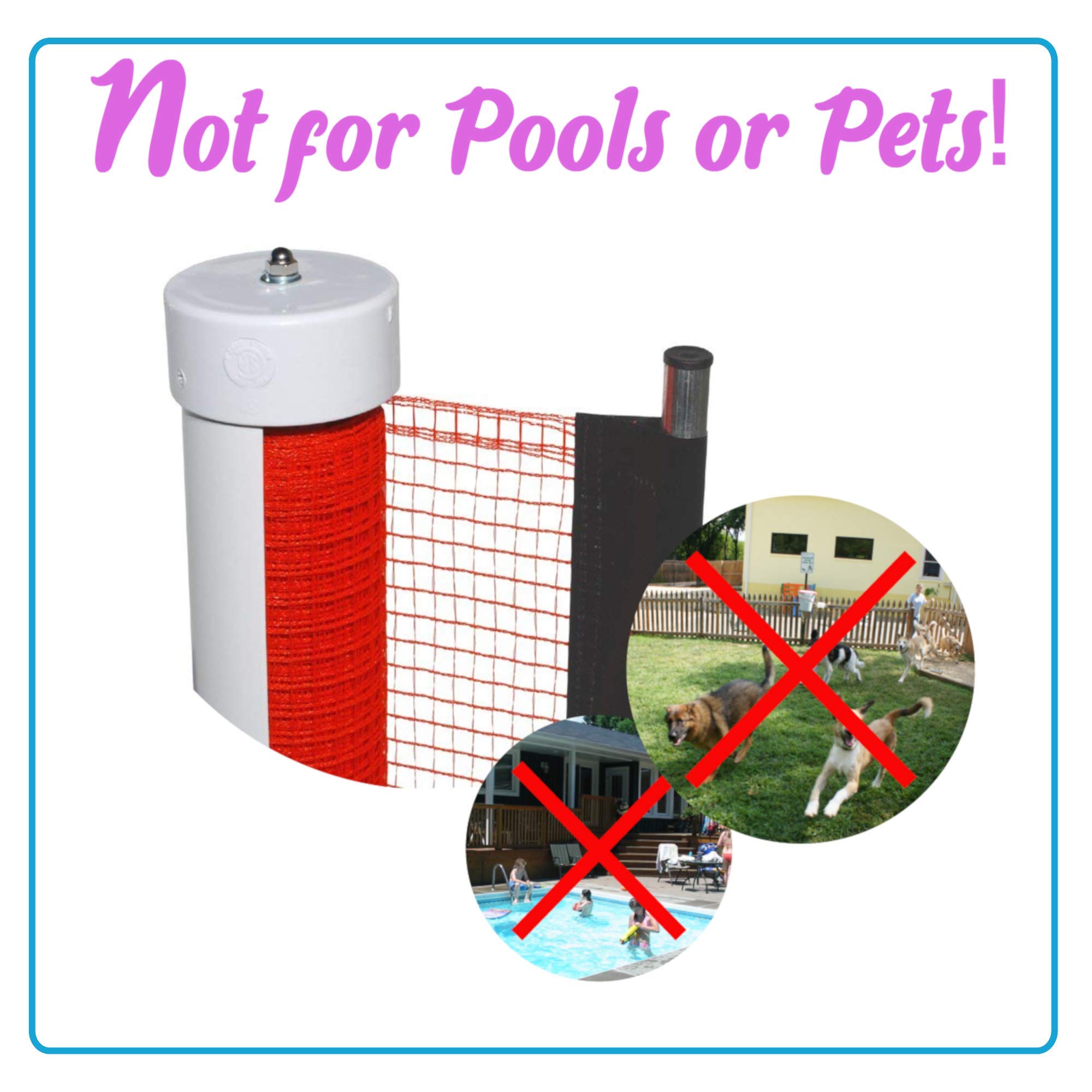 Kidkusion Retractable Driveway Guard - Adjustable Up to 12 Feet | Visual Safety Barrier for Kids & Pets | Durable Black Outdoor Play Area Boundary | Made in USA | Perfect for Driveways, Backyards & Playgrounds