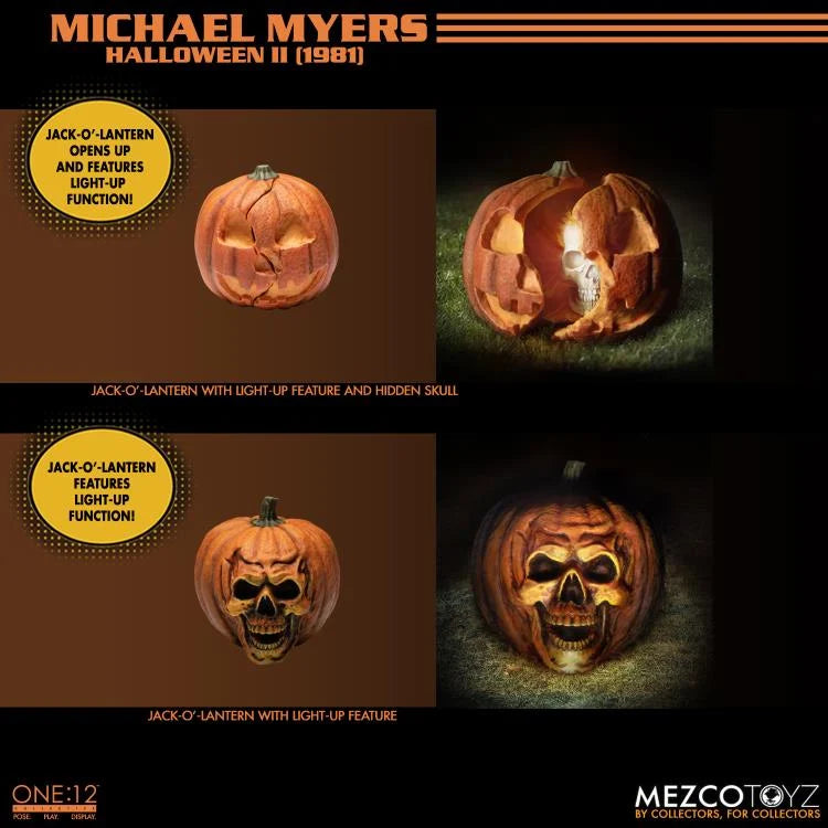 Halloween II One:12 Collective Michael Myers Action Figure - Premium Collectible for Horror Fans & Movie Enthusiasts - Perfect for Display, Cosplay, and Halloween Decorations